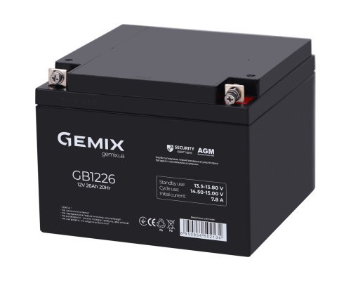 Батарея до ДБЖ Gemix GB 12V 26Ah Security (GB1226) 