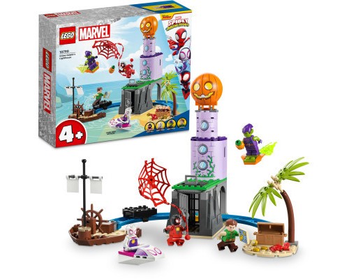 Конструктор LEGO Marvel Команда Павука на маяку Зеленого Гобліна 149 деталей (10790)