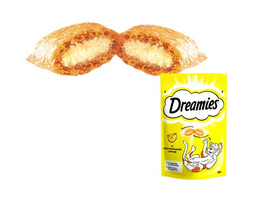 Ласощі для котів Dreamies із сиром 60 г (4008429037986)