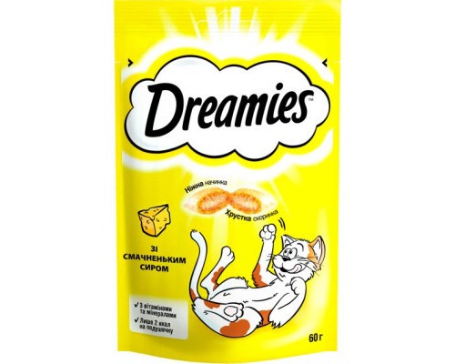 Ласощі для котів Dreamies із сиром 60 г (4008429037986)