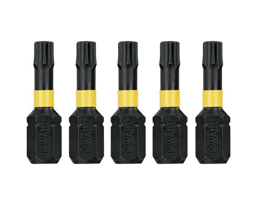 Набір біт DeWALT IMPACT TORSION, ударні, Torx, Т30, L = 25 мм, 5 шт (DT7384T)