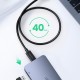 Дата кабель USB-C to USB-C 0.8m USB 4.0 THUNDERBOLTUS501 8K40Gbps Black Ugreen (30389)