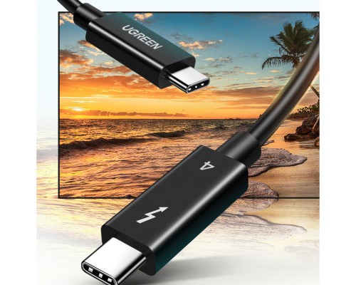 Дата кабель USB-C to USB-C 0.8m USB 4.0 THUNDERBOLTUS501 8K40Gbps Black Ugreen (30389)