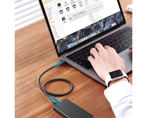 Дата кабель USB-C to USB-C 0.8m USB 4.0 THUNDERBOLTUS501 8K40Gbps Black Ugreen (30389)