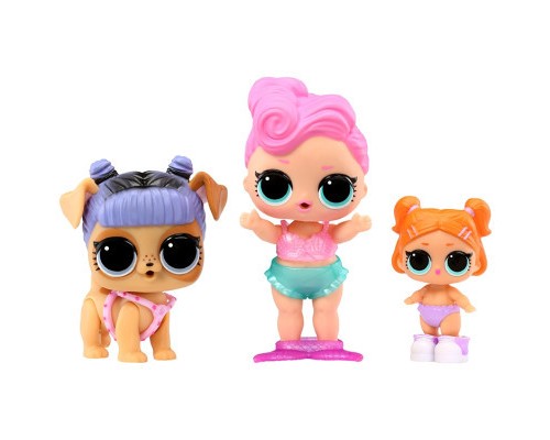 Фігурка L.O.L. Surprise! серії OPP Tot + Pet + Lil Sis - Вейвс, Канзас К9, Ліл Бітс (987864)