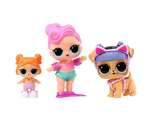 Фігурка L.O.L. Surprise! серії OPP Tot + Pet + Lil Sis - Вейвс, Канзас К9, Ліл Бітс (987864)