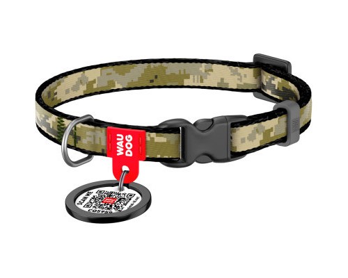 Нашийник для тварин WAUDOG Nylon c QR-паспортом 