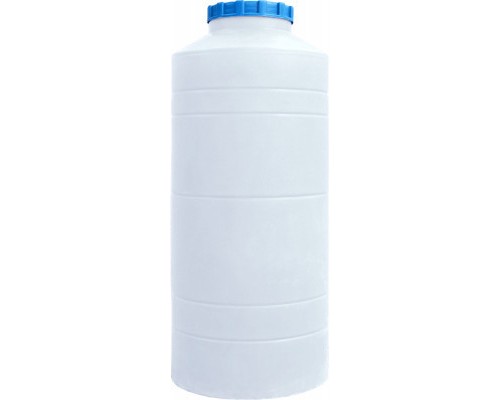 Ємність для води Пласт Бак вертикальна харчова 500 л вузька біла (817)