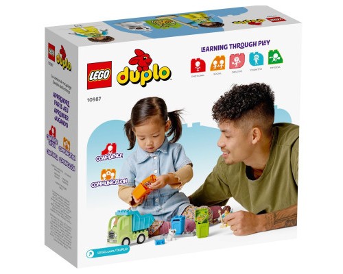 Конструктор LEGO DUPLO Сміттєпереробна вантажівка 15 деталей (10987)