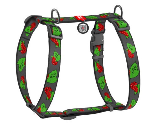 Шлея для собак WAUDOG Nylon з QR паспортом анатомічна H-подібна 