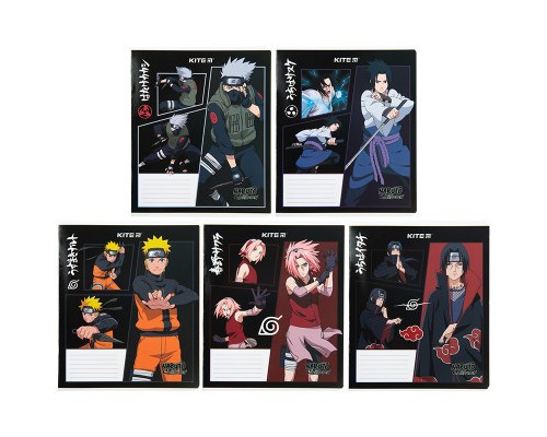 Зошит Kite Naruto 18 аркушів, лінія (NR23-237)
