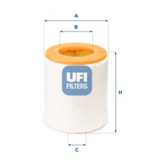 Повітряний фільтр для автомобіля UFI 27.A48.00