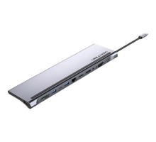 Концентратор Vention USB3.1 Type-C to DP/HDMI/VGA/USB-C/USB3.0x3/RJ45/SD/TF/TRRS 3.5mm/PD 100W 12in1 (THSHC)