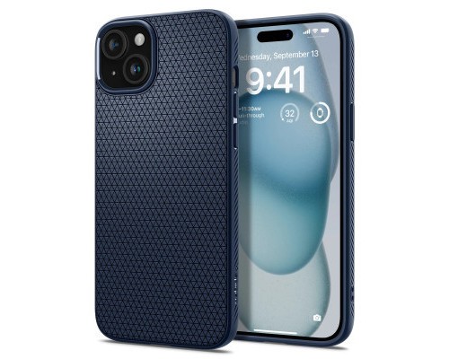 Чохол до мобільного телефона Spigen Apple iPhone 15 Liquid Air NavyBlue (ACS06791)