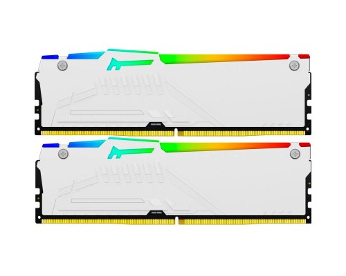 Модуль пам'яті для комп'ютера DDR5 32GB (2x16GB) 6000 MHz Beast White RGB Kingston Fury (ex.HyperX) (KF560C36BWEAK2-32)