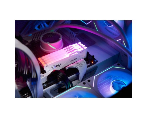 Модуль пам'яті для комп'ютера DDR5 32GB (2x16GB) 6000 MHz Beast White RGB Kingston Fury (ex.HyperX) (KF560C36BWEAK2-32)