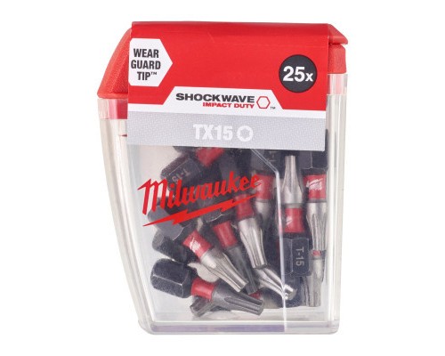 Набір біт Milwaukee SHOCKWAVE, TX15, 25мм, 25шт (4932430873)