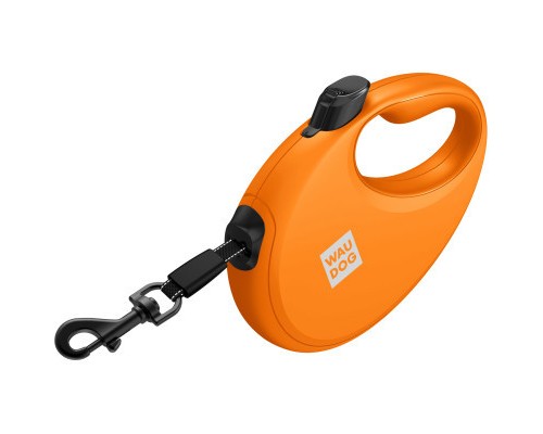 Повідок для собак WAUDOG R-leash з контейнером для пакетів L до 40 кг 5 м помаранчевий (26294)