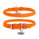 Нашийник для тварин WAUDOG Glamour з QR паспортом, круглий, M помаранчевий (35064)