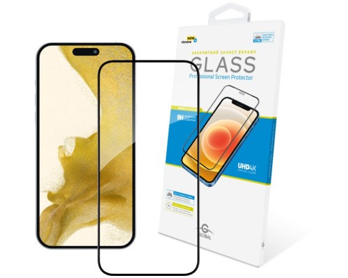 Скло захисне Global Full Glue Apple iPhone 15 (1283126575266)