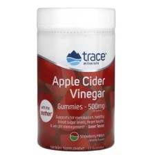 Трави Trace Minerals Яблочный уксус, 500 мг, вкус клубники и дыни, Apple Cider Vinegar Gu (TMR-00565)