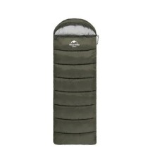 Спальний мішок Naturehike з капюшоном U250 NH20MSD07 (6°C) лівий, темно-зелений (6927595767214-L)