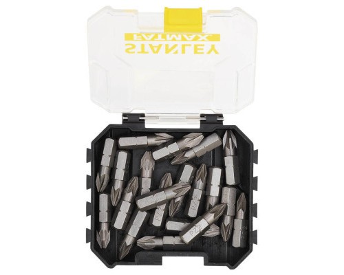 Набір біт Stanley FatMax, Pozidriv, Pz2, L 25 мм, 20 шт, кейс (STA88567)