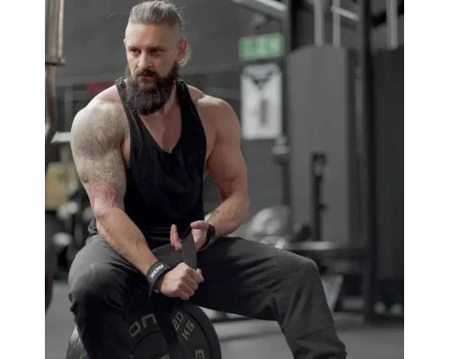 Кистьові лямки RDX W1 Gym Single Strap Black Plus (WAN-W1B+)