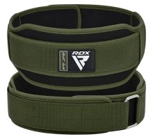 Атлетичний пояс RDX RX5 Double Belt неопреновий Army Green XL (WBD-RX5AG-XL)