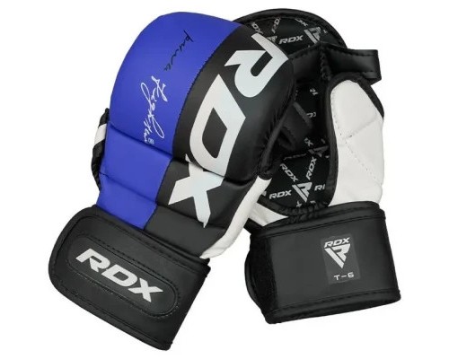 Рукавички для MMA RDX T6 Plus Rex Blue S (GGR-T6U-S+)