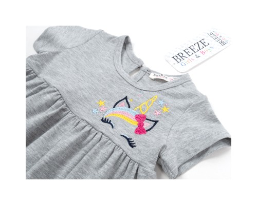 Плаття дитяче Breeze з єдинорогом (16991-92G-gray)