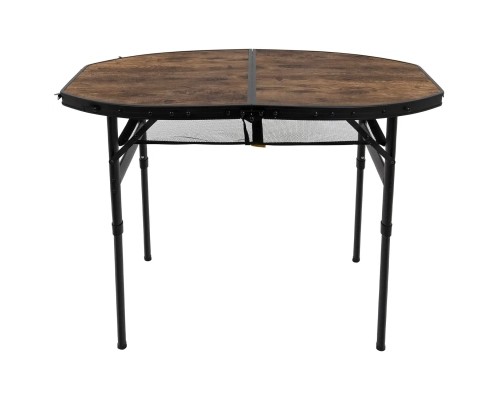 Туристичний стіл Bo-Camp Woodbine Oval 100x70 cm Black/Wood look (1404185)