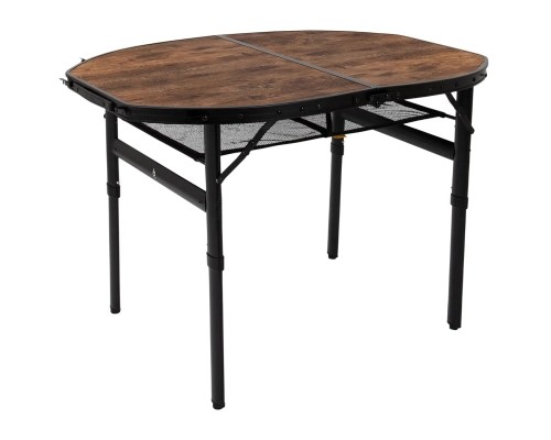 Туристичний стіл Bo-Camp Woodbine Oval 100x70 cm Black/Wood look (1404185)