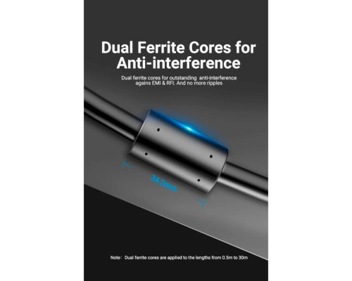 Кабель мультимедійний VGA 15M-15M 3.0m ferrite Vention (DAEBI)