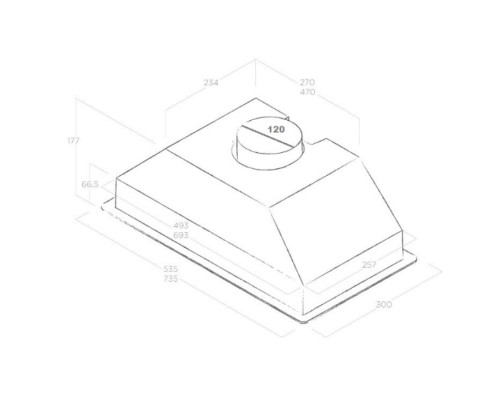 Витяжка кухонна Elica CT17 GR/A/72