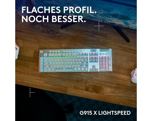 Клавіатура Logitech G915 X Lightspeed Switch-Tactile Wireless/Bluetooth/USB UA White (920-012690)