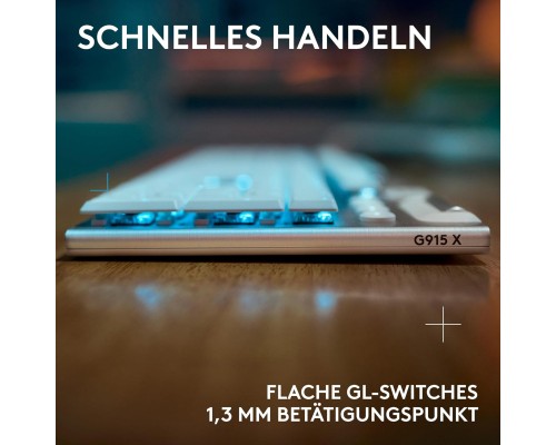 Клавіатура Logitech G915 X Lightspeed Switch-Tactile Wireless/Bluetooth/USB UA White (920-012690)