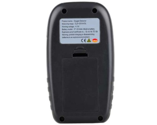 Газоаналізатор Wintact концентрації кисню O2 + термометр 0-25% VOL, 0-50 ° C (WT8821)