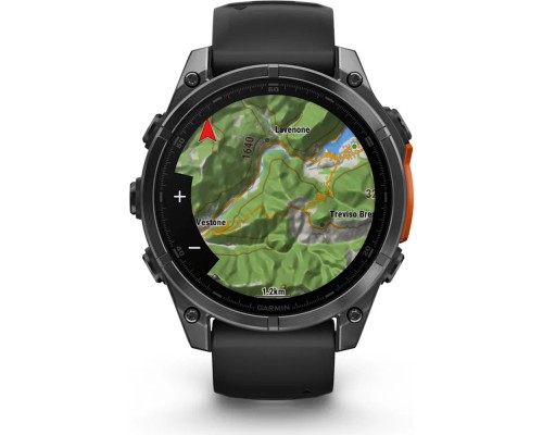 Смарт-годинник Garmin fenix 8 47mm, AMOLED, Glass/SS, SlateGray Steel/Black, BlkBnd, GPS (010-02904-00)