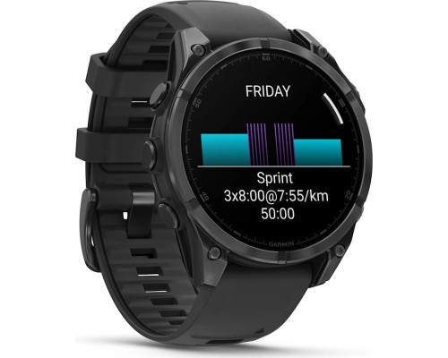 Смарт-годинник Garmin fenix 8 47mm, AMOLED, Glass/SS, SlateGray Steel/Black, BlkBnd, GPS (010-02904-00)