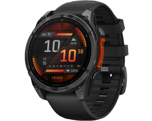 Смарт-годинник Garmin fenix 8 47mm, AMOLED, Glass/SS, SlateGray Steel/Black, BlkBnd, GPS (010-02904-00)