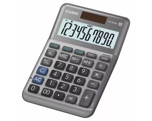Калькулятор Casio MS-100FM-WA-EP, сірий (CALC-CAS-MS-100FM-WA)