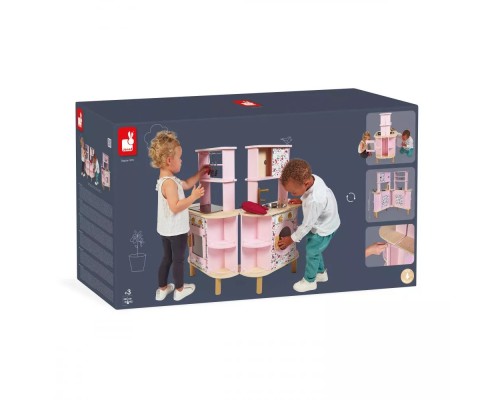 Ігровий набір Janod дерев'яна кухня двостороння (J06616)