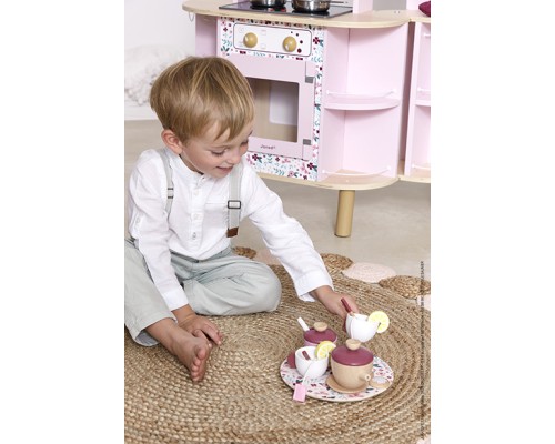 Ігровий набір Janod дерев'яна кухня двостороння (J06616)