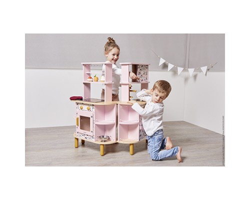 Ігровий набір Janod дерев'яна кухня двостороння (J06616)
