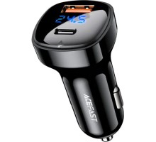 Зарядний пристрій Acefast 2xUSB 66W (USB-C + USB-A) B4 with digital display (6974316280392)
