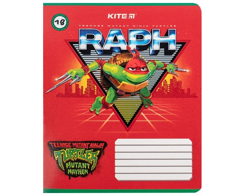 Зошит Kite Ninja Turtles, 18 аркушів, лінія (NT24-237)