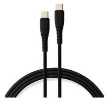 Дата кабель USB-C to USB-C 2.0m 60W Silicon Black Vinga (VCDCCC262SB)