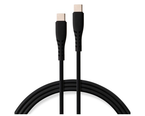Дата кабель USB-C to USB-C 2.0m 60W Silicon Black Vinga (VCDCCC262SB)