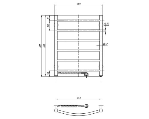 Сушарка для рушників Navin Камелія 480x800 (12-007130-4860)